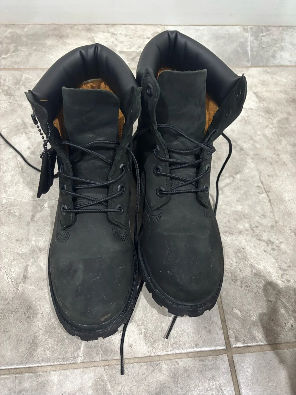 Timberland Men's Black Lace-Up Work Boots